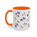 Wisconsin Wood Violet Mug, State Flower Floral Coffee Cup, 11oz Botanical Gift