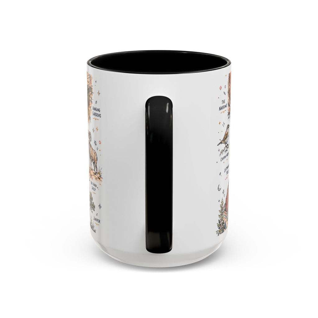 Zion National Park Coffee Mug | Hiking Camping Nature Gift | Accent Color Ceramic 11oz 15oz