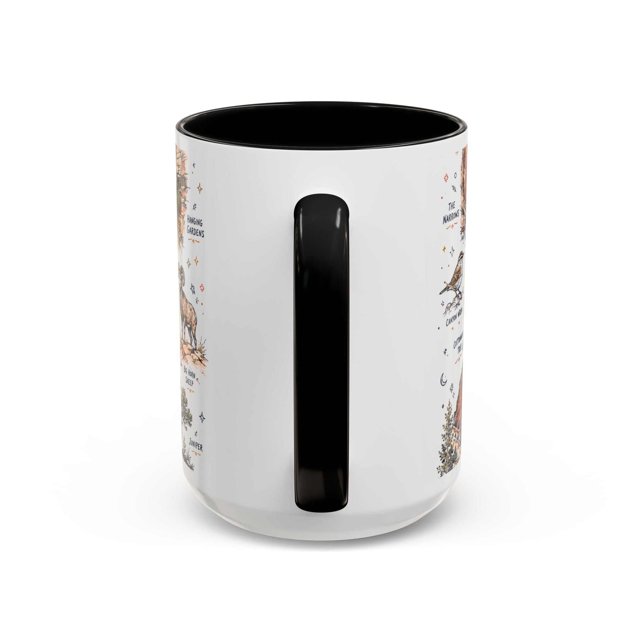Zion National Park Coffee Mug | Hiking Camping Nature Gift | Accent Color Ceramic 11oz 15oz
