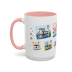 Budapest Coffee Mug | Postage Stamp Collage Mug | Travel Souvenir Accent Cup 11oz 15oz