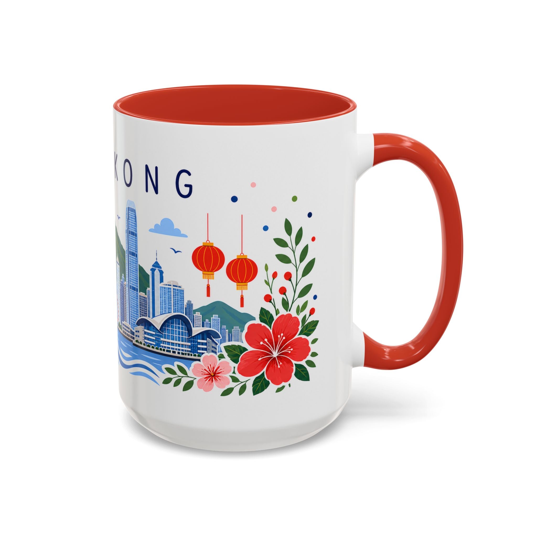 Hong Kong Coffee Mug | Travel Souvenir Accent Mug | Place Gift Ceramic Cup 11oz 15oz