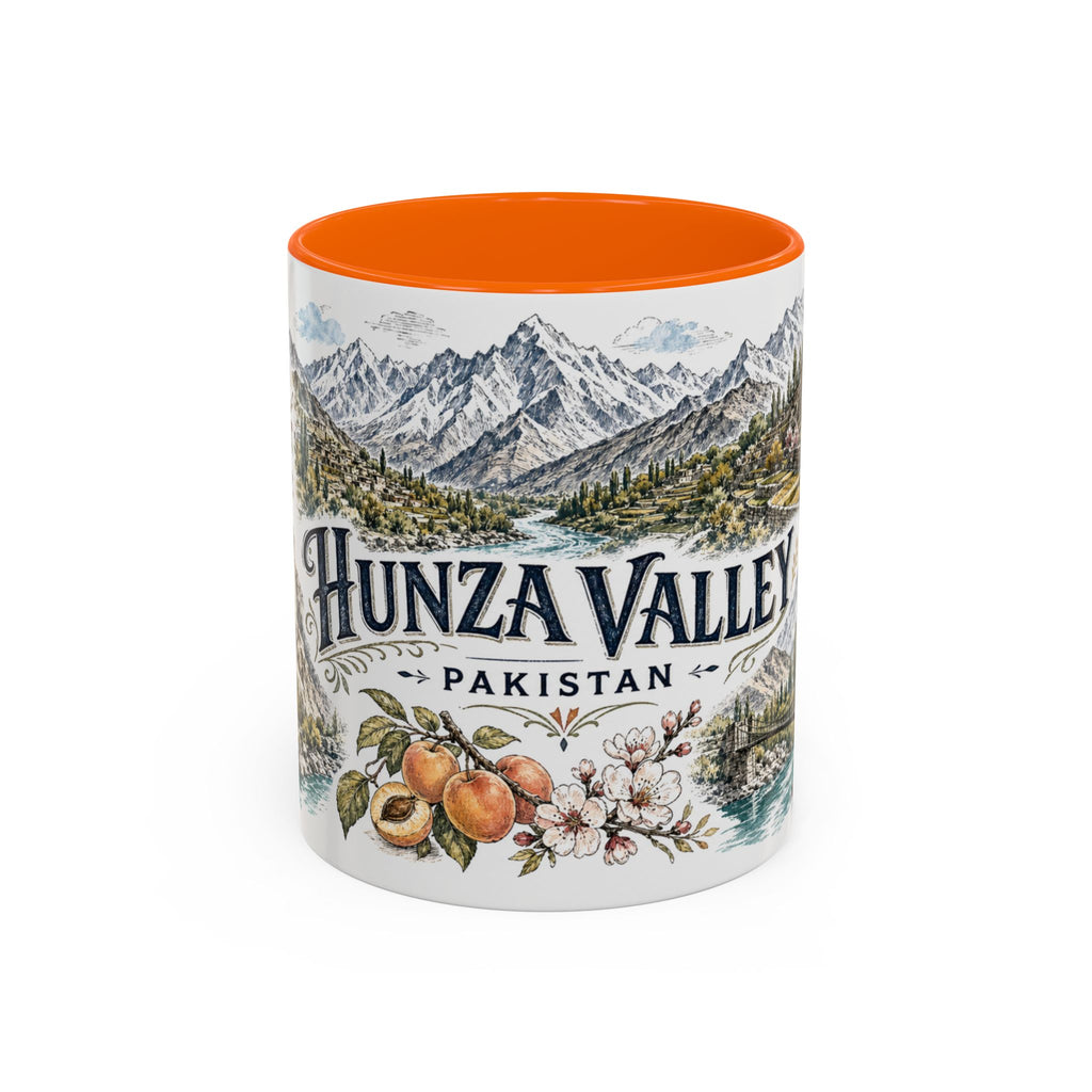 Hunza Valley Mug, Pakistan Travel Souvenir, Bucket List Gift, Accent Ceramic Coffee Mug 11oz 15oz