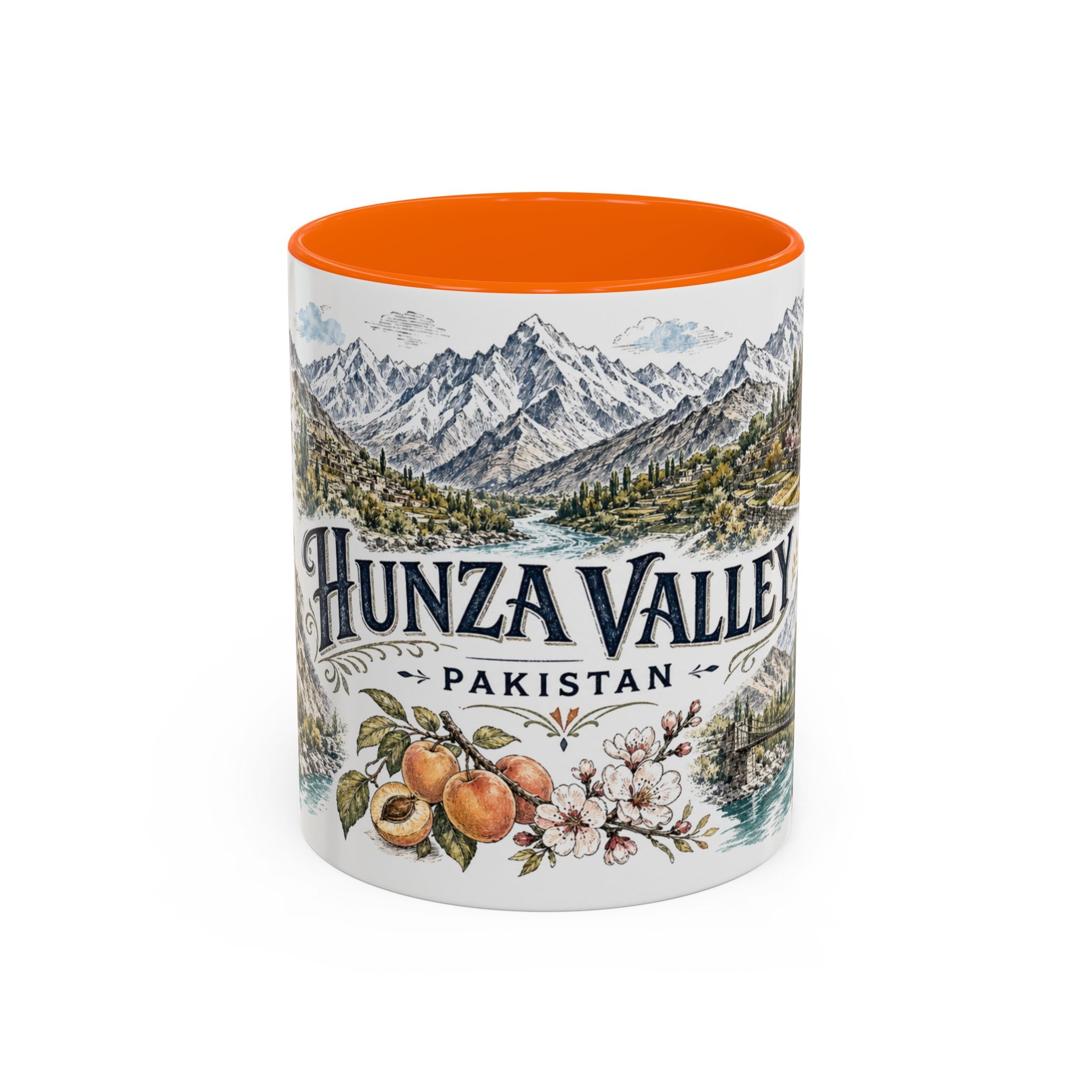 Hunza Valley Mug, Pakistan Travel Souvenir, Bucket List Gift, Accent Ceramic Coffee Mug 11oz 15oz