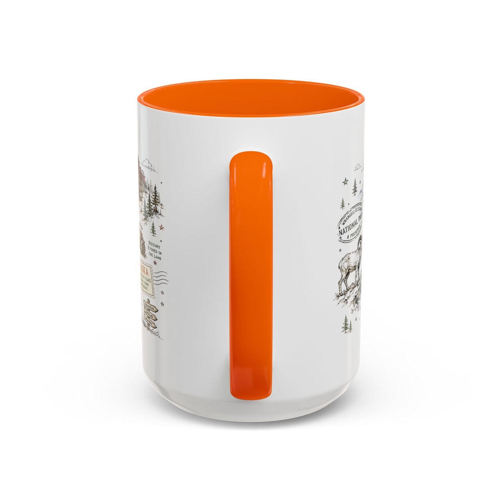 Wrangell-St. Elias National Park Coffee Mug | Alaska Wilderness Climbing Gift | Accent Color Ceramic 11oz 15oz