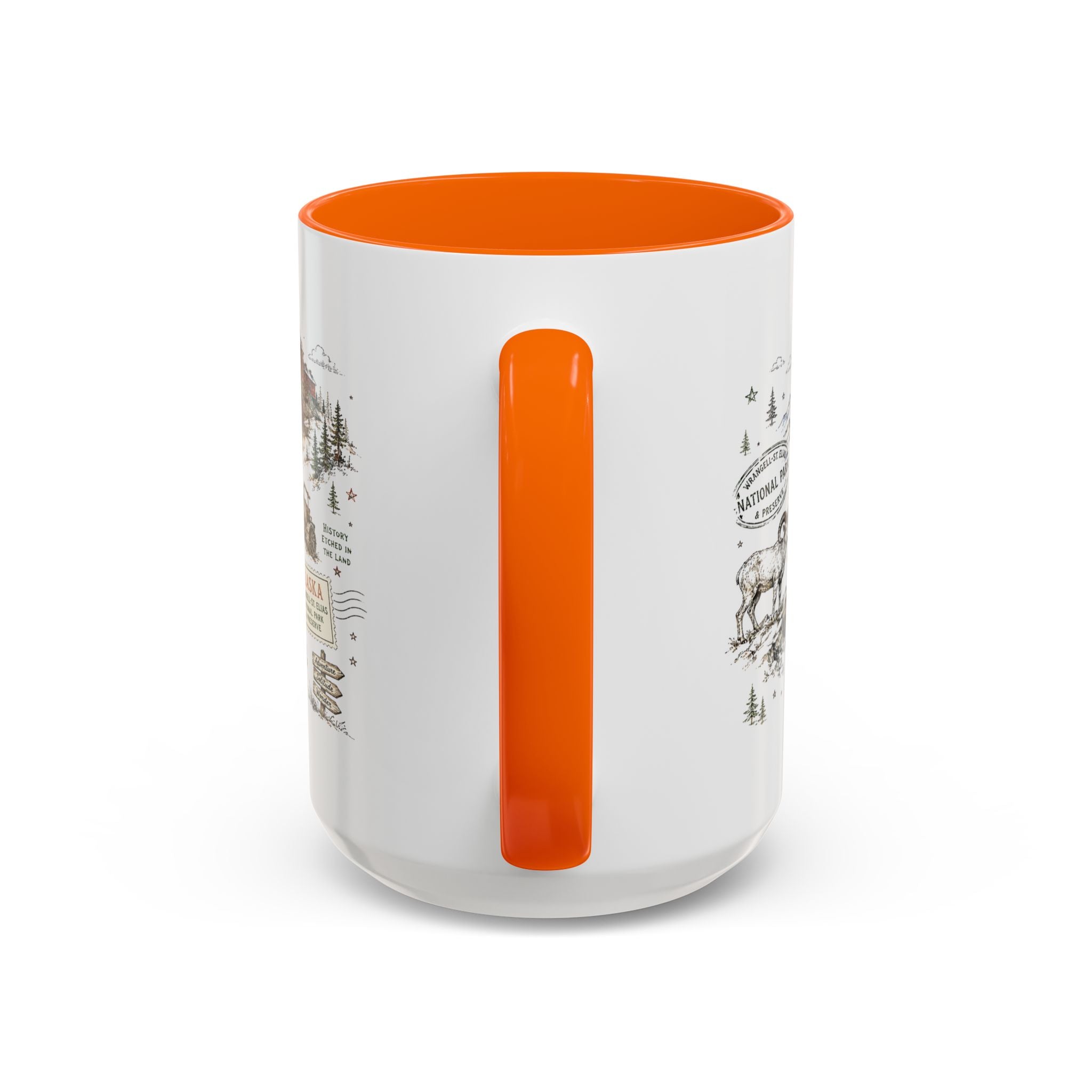 Wrangell-St. Elias National Park Coffee Mug | Alaska Wilderness Climbing Gift | Accent Color Ceramic 11oz 15oz