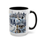 Argentina Soccer Coffee Mug | Soccer Fan Gift | Accent Color Ceramic 11oz 15oz Match Day Cup