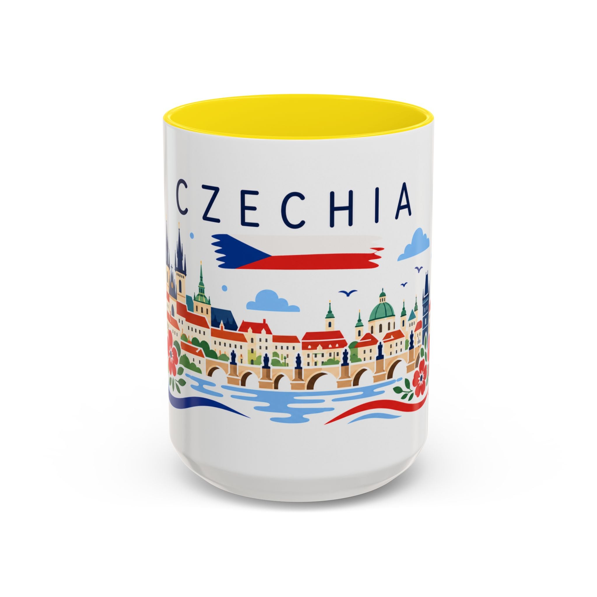 Czechia Coffee Mug | Travel Souvenir Accent Mug | Country Gift Ceramic Cup 11oz 15oz