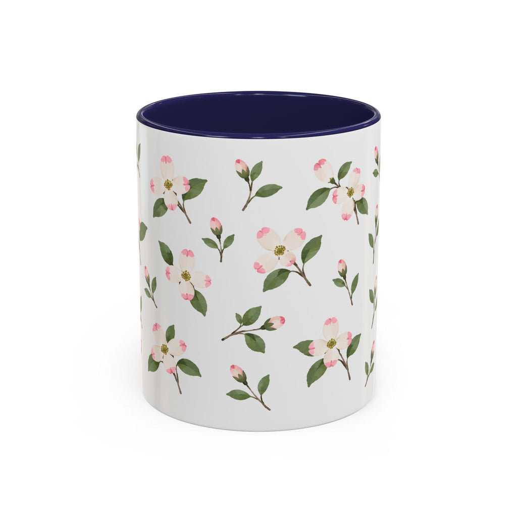 Virginia American Dogwood Mug, State Flower Floral Coffee Cup, 11oz Botanical Gift