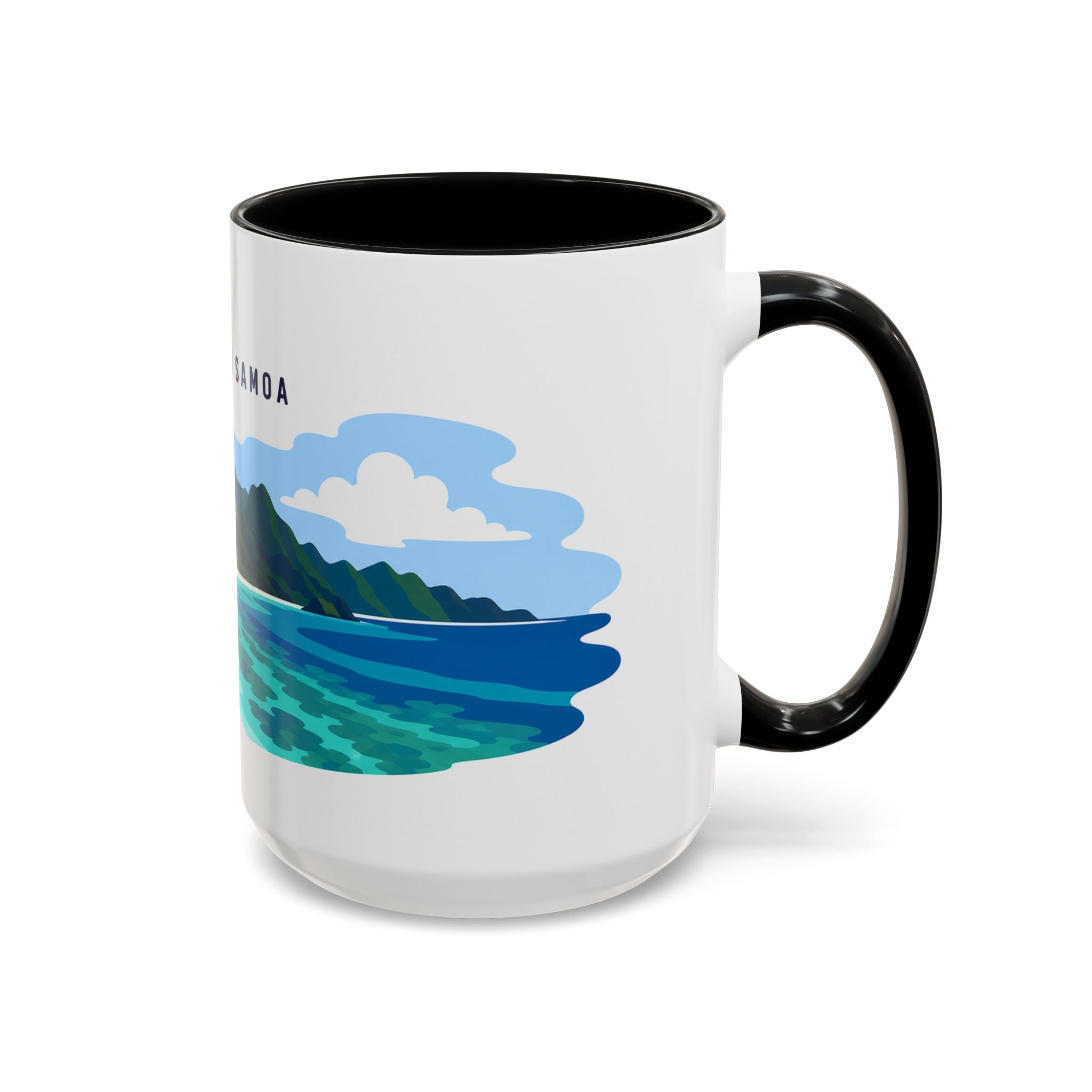 National Park of American Samoa Coffee Mug | Solid Color Block Park Souvenir | 11oz 15oz Accent Mug