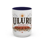 Uluru Coffee Mug | Travel Destination Souvenir Gift | Accent Color Ceramic 11oz 15oz