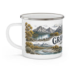 Grand Teton National Park Vintage Enamel Camping Mug | 12oz National Park Hiking Gift