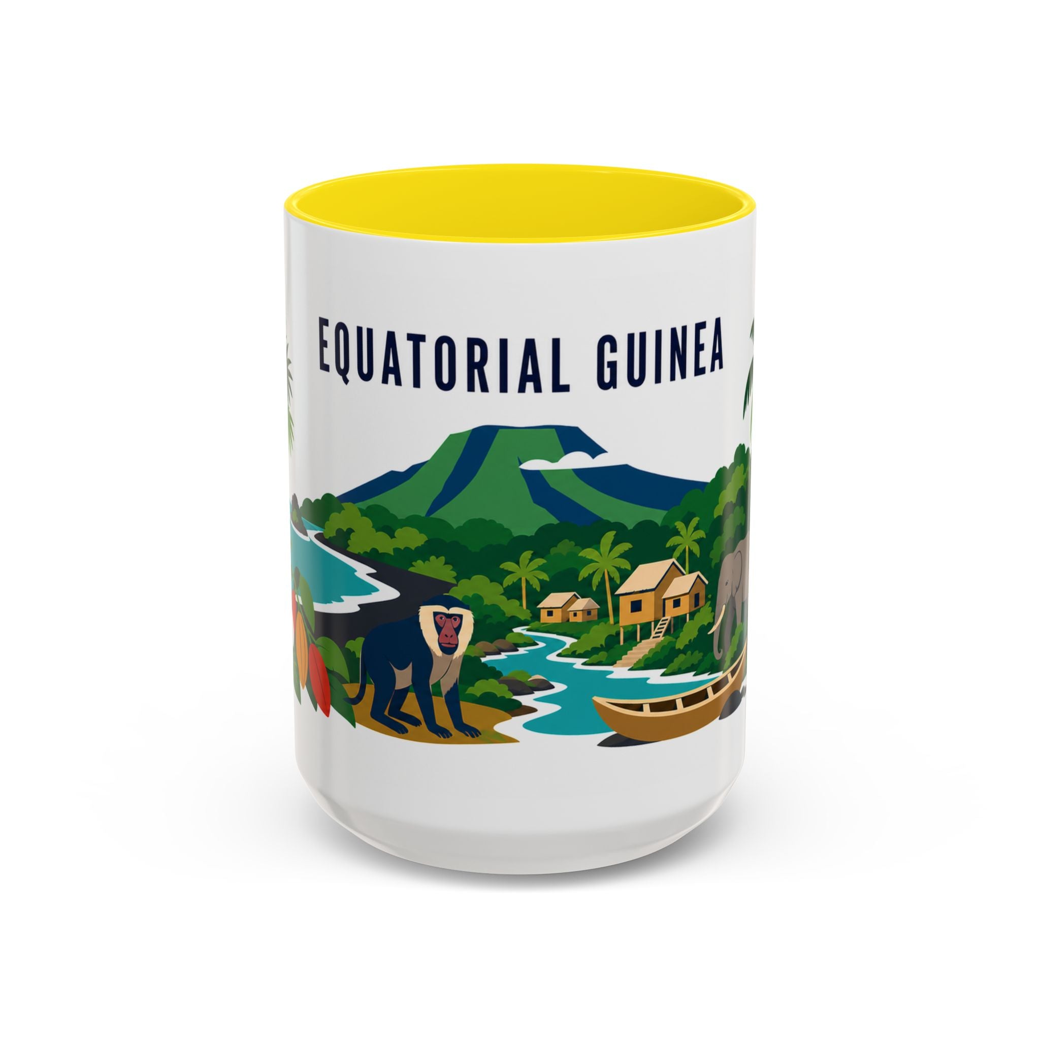 Equatorial Guinea Coffee Mug | Travel Souvenir Accent Mug | Country Gift Ceramic Cup 11oz 15oz