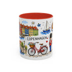 Copenhagen Travel Mug | European City Souvenir Accent Coffee Mug | 11oz 15oz Ceramic Cup