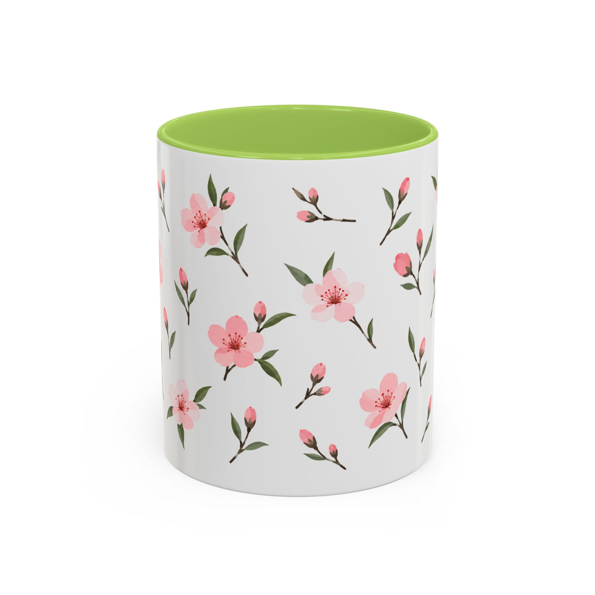 Delaware Peach Blossom Mug, State Flower Floral Coffee Cup, 11oz Botanical Gift