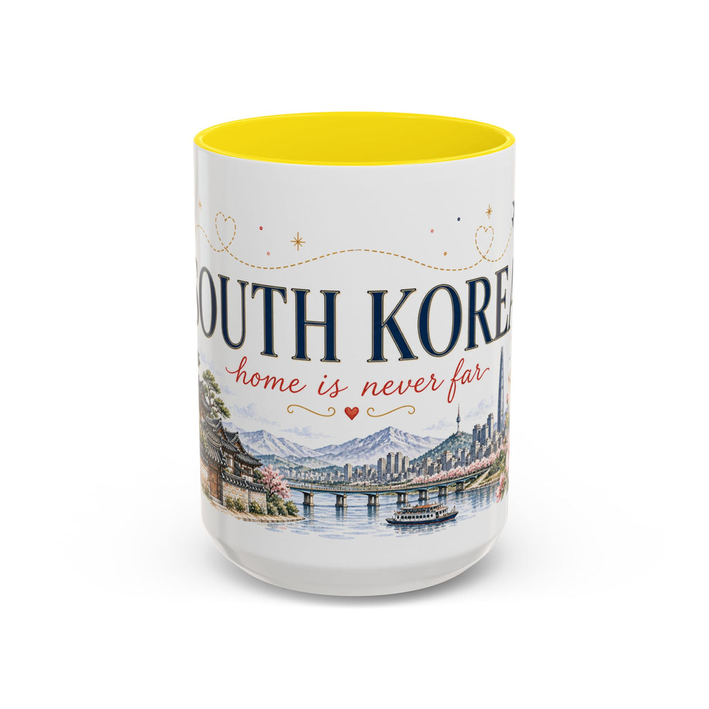 South Korea Home Country Mug | Moving Away Gift | Long Distance Friendship | 11 oz 15 oz Accent Mug