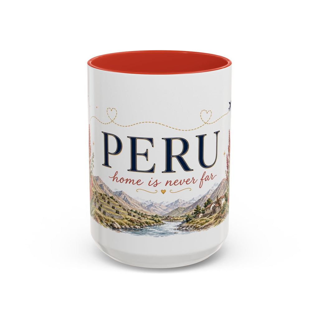 Peru Home Country Mug | Moving Away Gift | Long Distance Friendship | 11 oz 15 oz Accent Mug