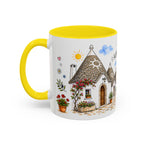 Alberobello Illustrated Travel Mug | Italy Souvenir Accent Coffee Mug | 11oz 15oz Ceramic Cup