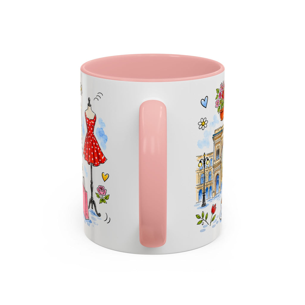 Milan Travel Mug | European City Souvenir Accent Coffee Mug | 11oz 15oz Ceramic Cup