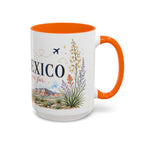 New Mexico State Map Mug | Desert Scenery, Yucca Flower Accent Coffee Cup