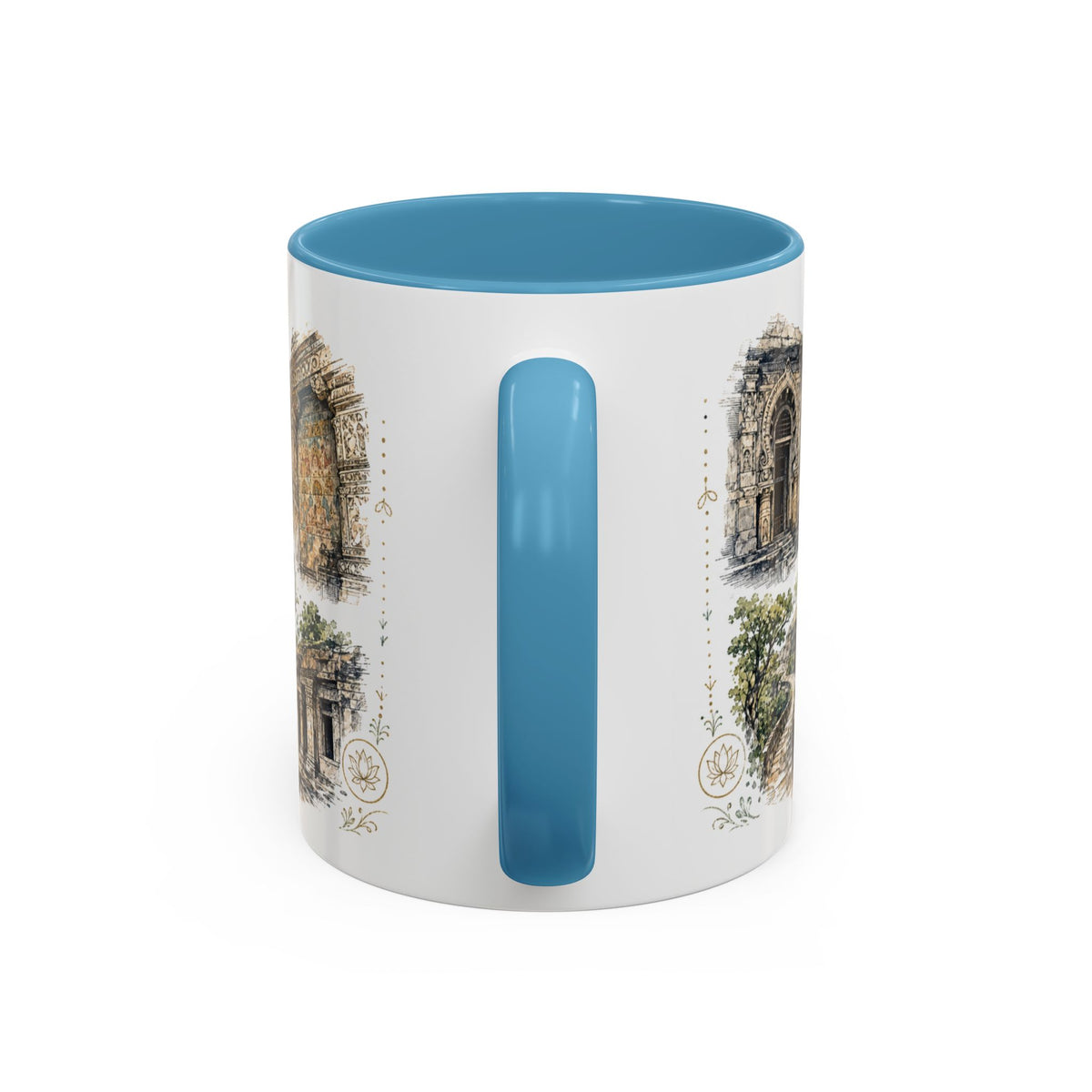 Ajanta Caves Mug, India Travel Souvenir, Bucket List Gift, Accent Ceramic Coffee Mug 11oz 15oz