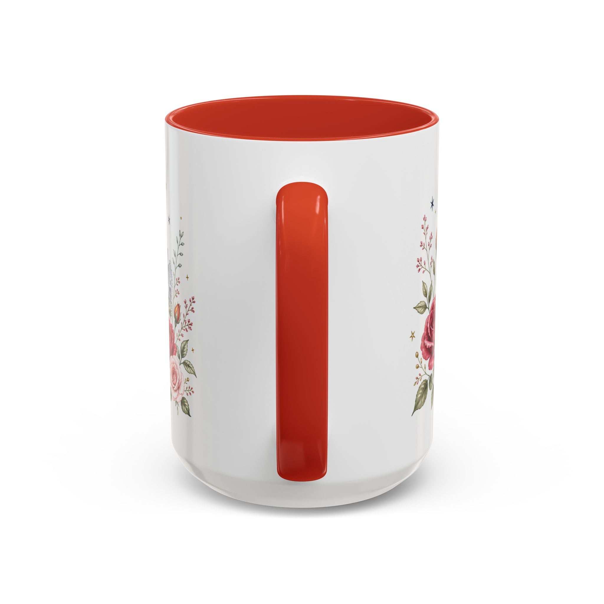 New York State Map Mug | Botanical Rose Accents, Long Distance Friendship Gift