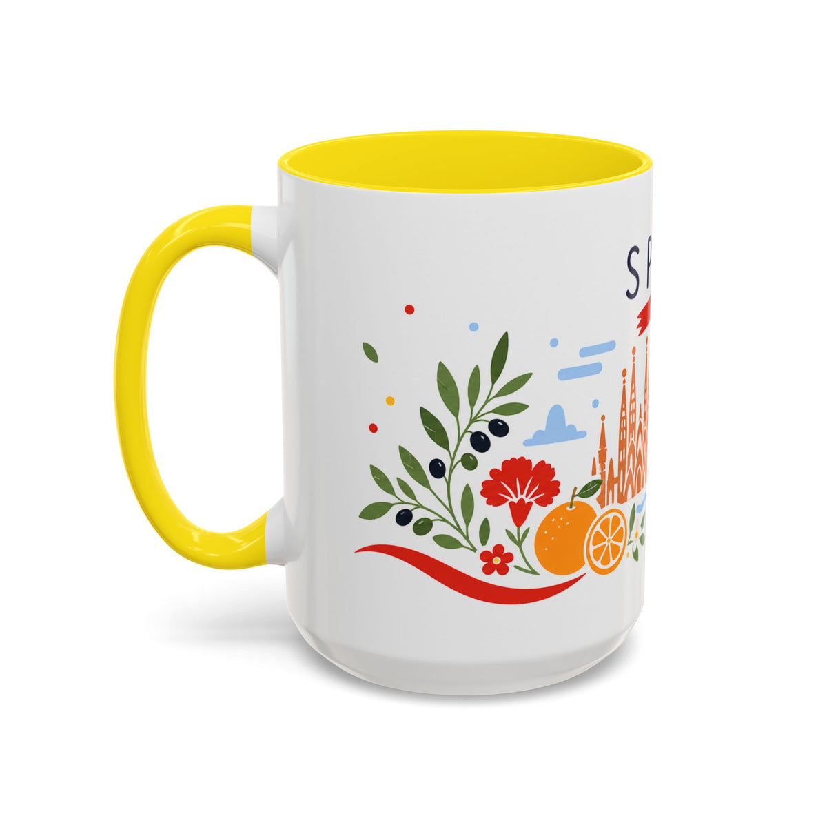 Spain Coffee Mug | Travel Souvenir Accent Mug | Country Gift Ceramic Cup 11oz 15oz