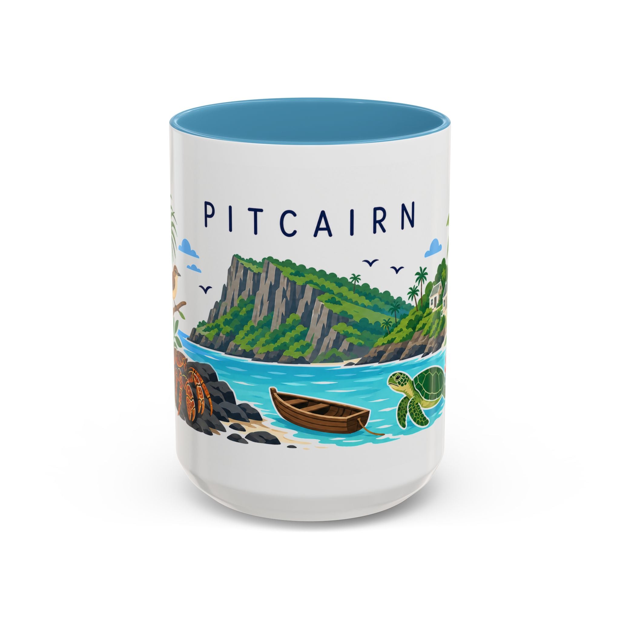Pitcairn Coffee Mug | Travel Souvenir Accent Mug | Country Gift Ceramic Cup 11oz 15oz