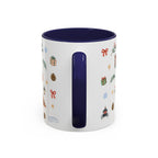 Boston Christmas Mug | Watercolor Travel Souvenir | Holiday Gift | Accent Ceramic Coffee Cup 11oz 15oz