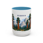 Sequoia National Park Coffee Mug | Solid Color Block Park Souvenir | 11oz 15oz Accent Mug