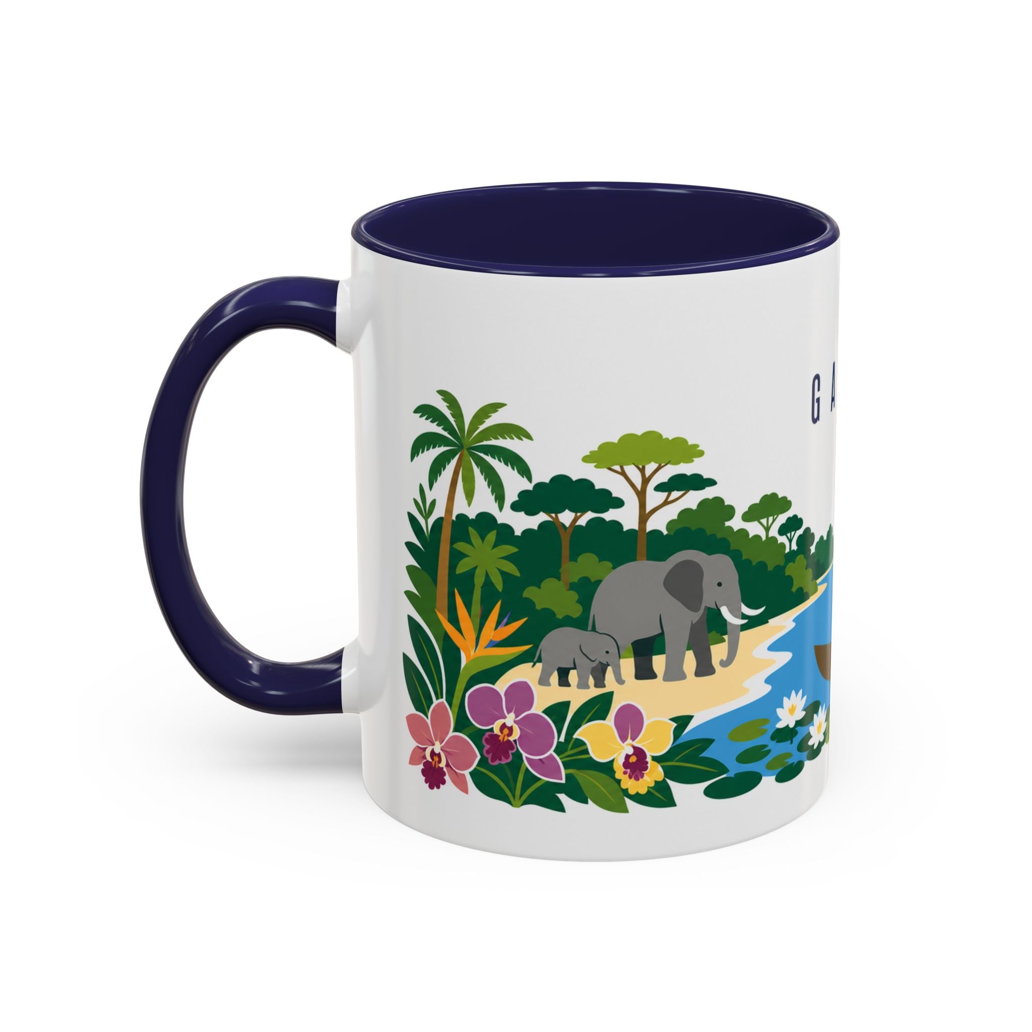 Gabon Coffee Mug | Travel Souvenir Accent Mug | Country Gift Ceramic Cup 11oz 15oz