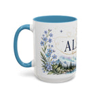 Alaska State Map Mug | Northern Lights, Mountains, Glaciers | Moving Away Gift