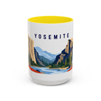Yosemite Coffee Mug | Travel Destination Souvenir Gift | Accent Color Ceramic 11oz 15oz