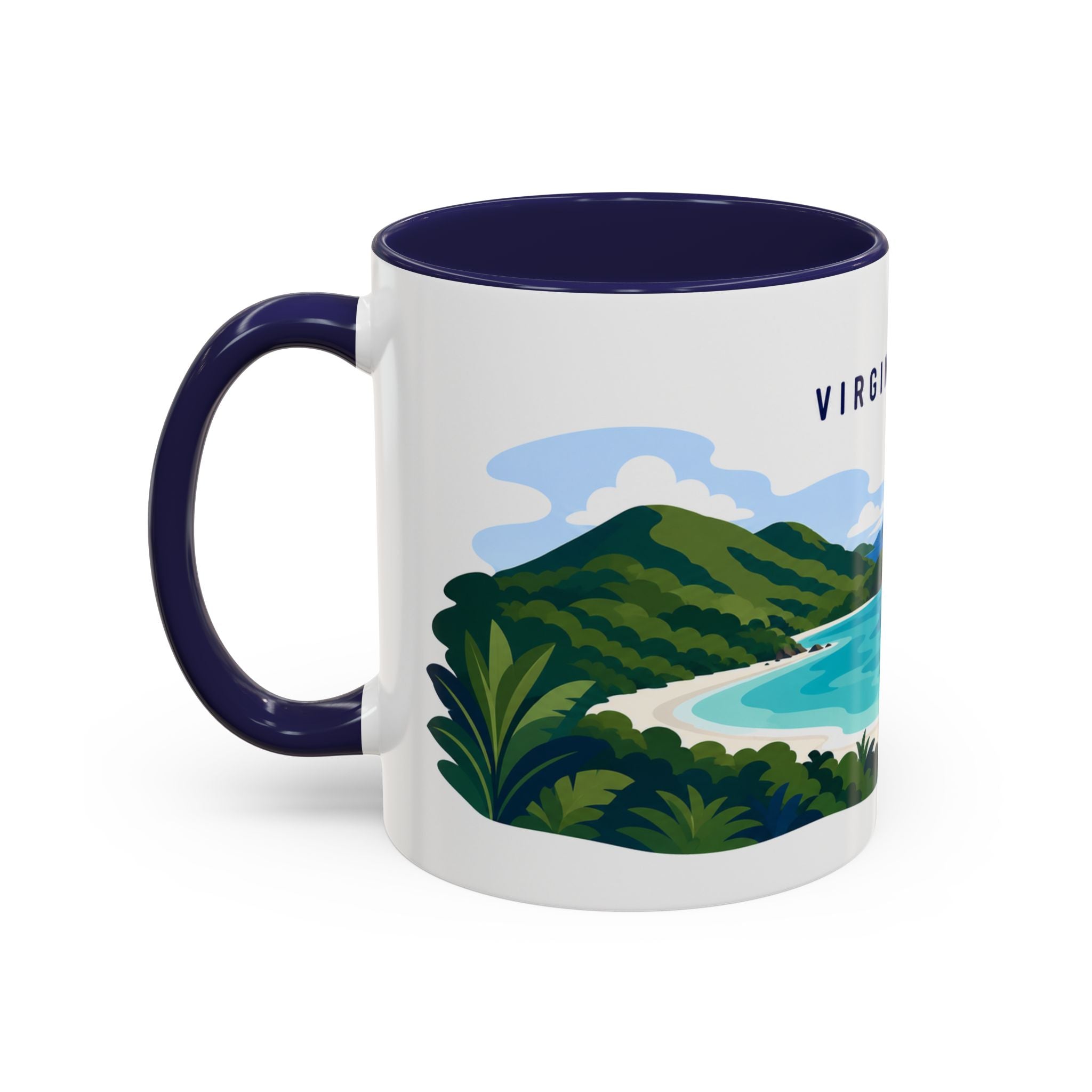 Virgin Islands National Park Coffee Mug | Solid Color Block Park Souvenir | 11oz 15oz Accent Mug