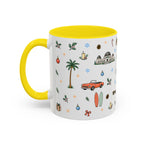 Los Angeles Christmas Mug | Watercolor City Souvenir | Ceramic Coffee Cup (11oz or 15oz)