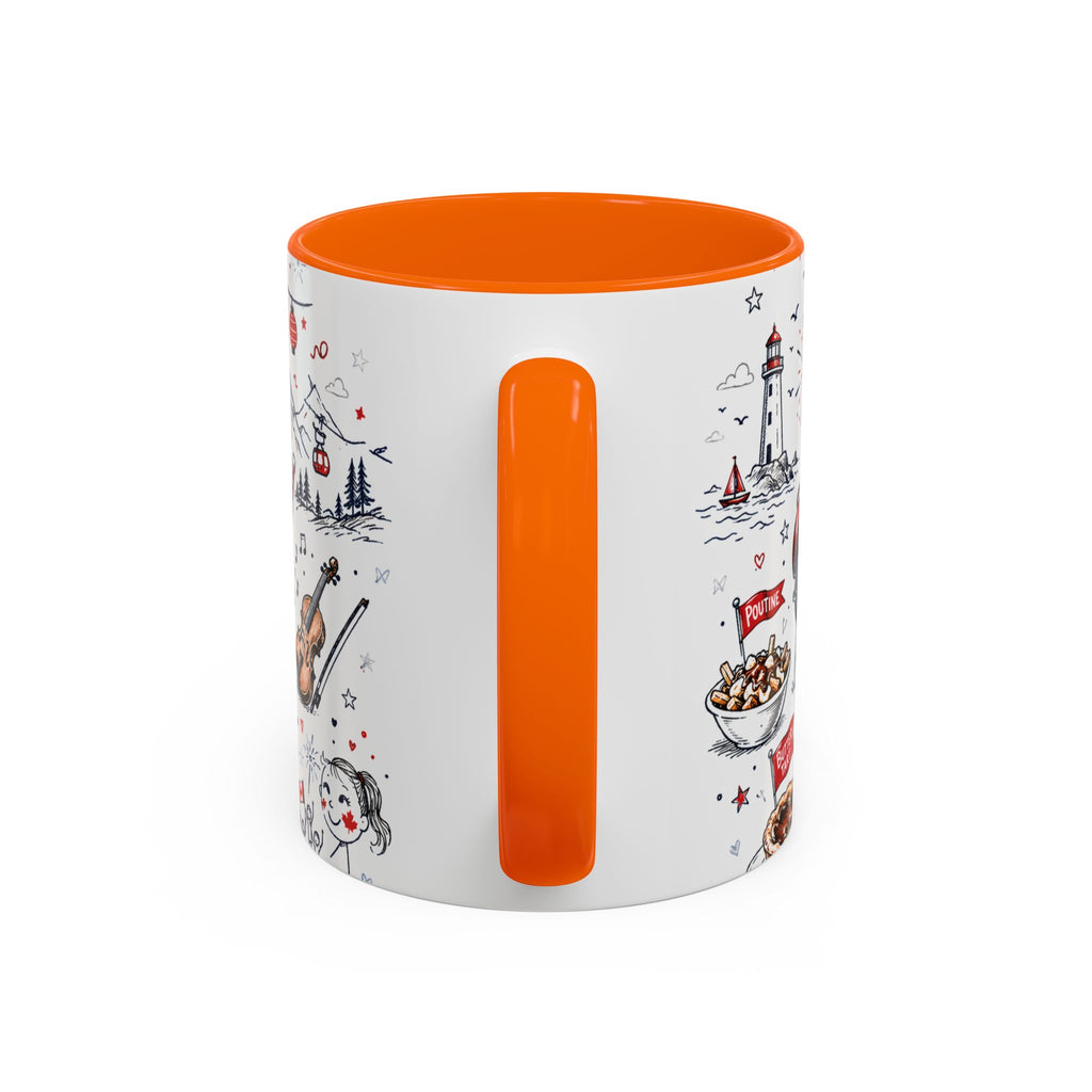 Canada Day Coffee Mug | Canadian Pride Gift | Accent Color Ceramic 11oz 15oz