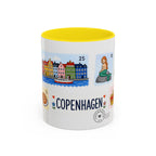 Copenhagen Coffee Mug | Postage Stamp Collage Mug | Travel Souvenir Accent Cup 11oz 15oz