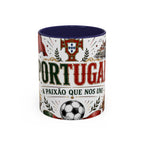Portugal Soccer Coffee Mug | World Cup Fan Gift | Accent Color Ceramic 11oz 15oz Match Day Cup