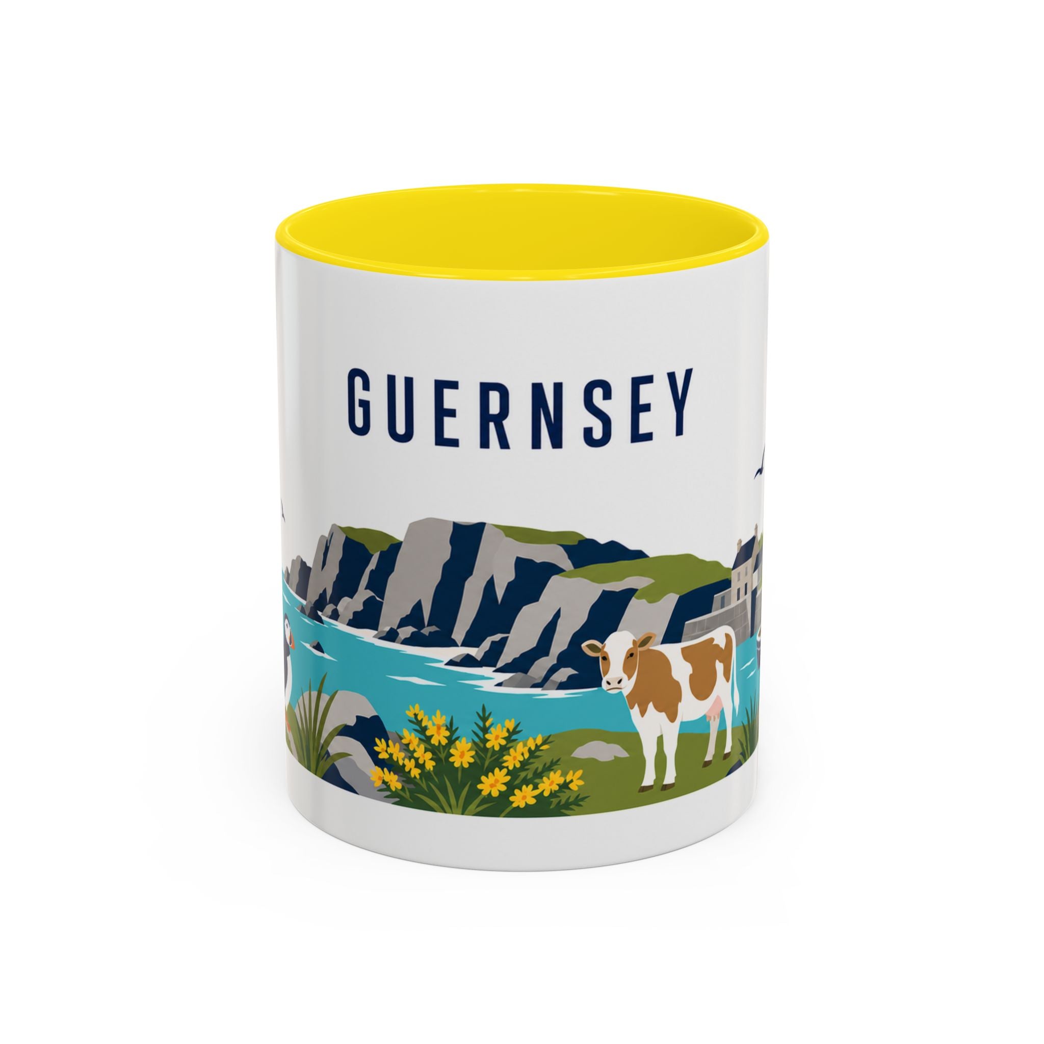Guernsey Coffee Mug | Travel Souvenir Accent Mug | Country Gift Ceramic Cup 11oz 15oz
