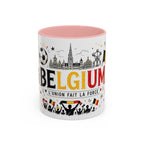Belgium Soccer Coffee Mug | Soccer Fan Gift | Accent Color Ceramic 11oz 15oz Match Day Cup