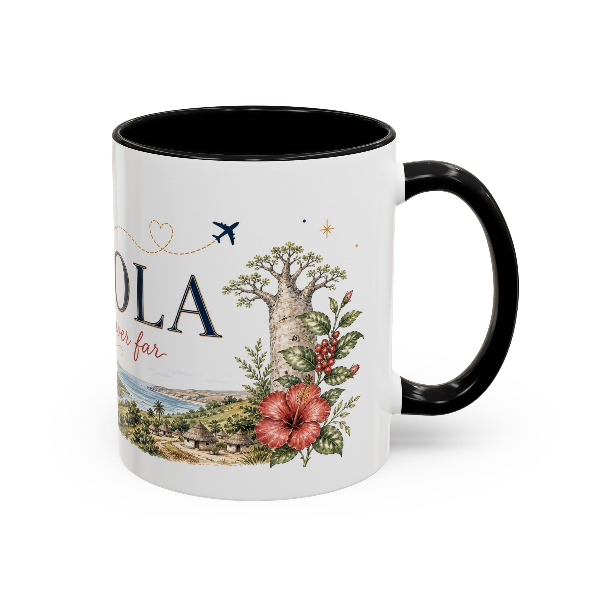 Angola Home Country Mug | Moving Away Gift | Long Distance Friendship | 11 oz 15 oz Accent Mug