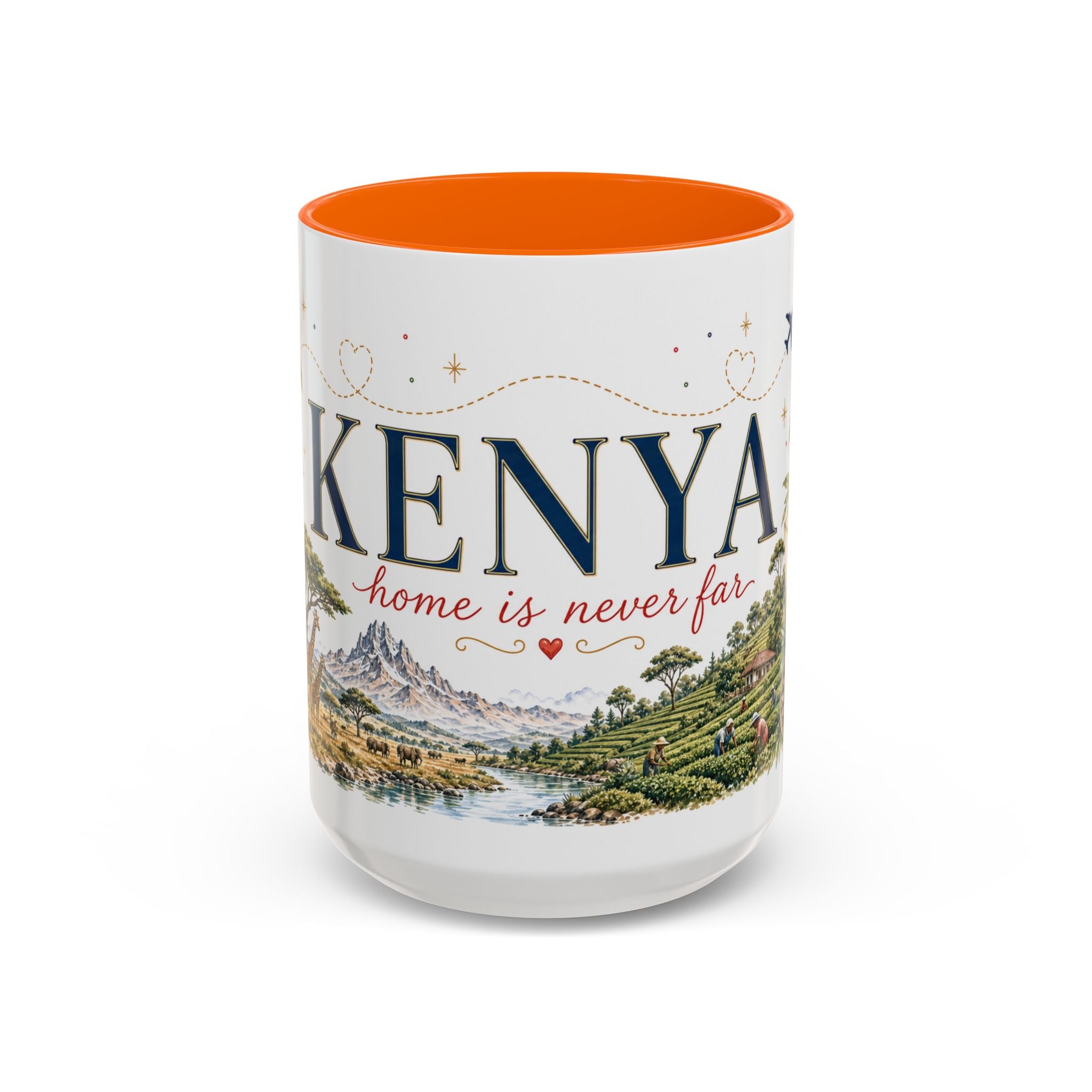 Kenya Home Country Mug | Moving Away Gift | Long Distance Friendship | 11 oz 15 oz Accent Mug
