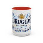Uruguay Soccer Coffee Mug | World Cup Fan Gift | Accent Color Ceramic 11oz 15oz Match Day Cup