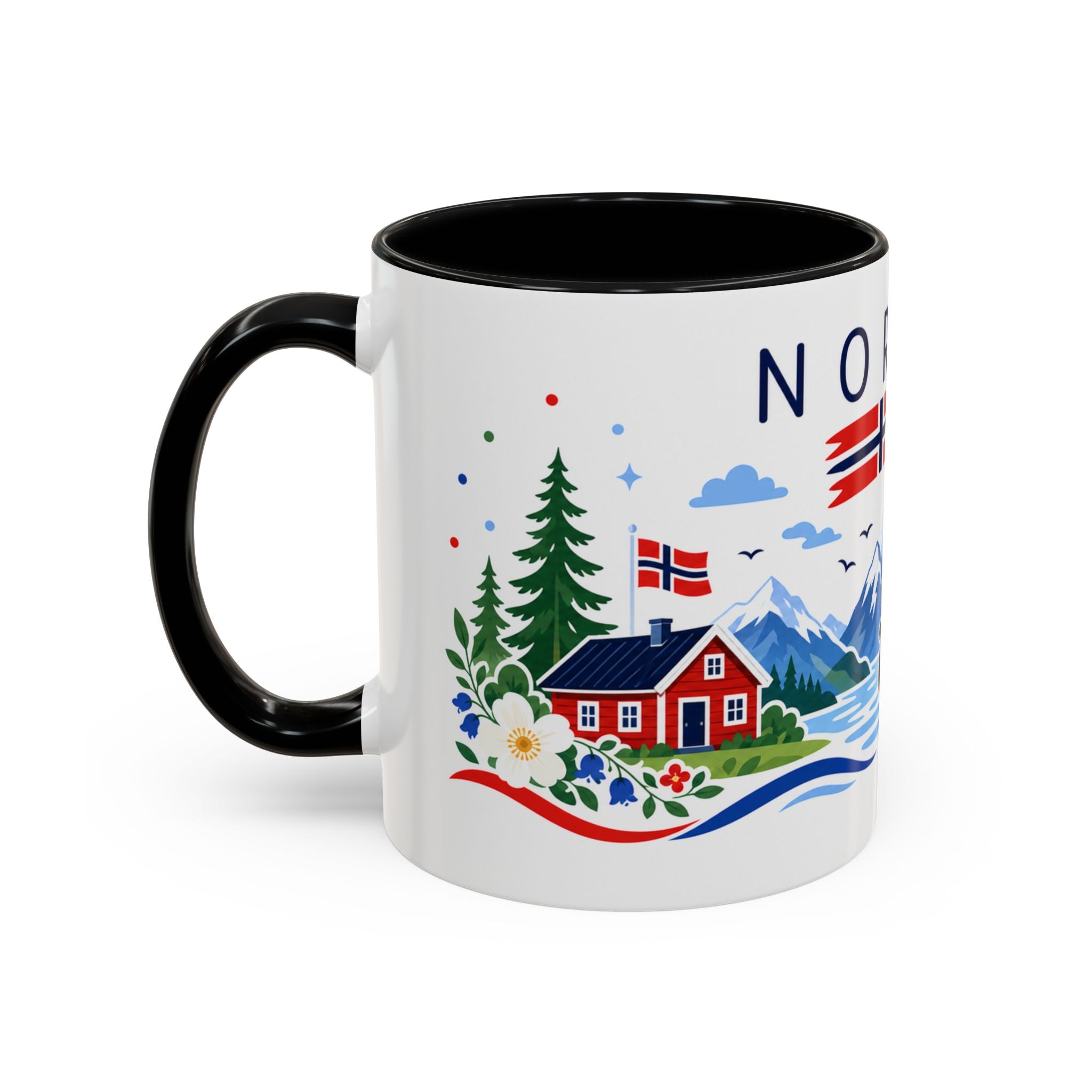Norway Coffee Mug | Travel Souvenir Accent Mug | Country Gift Ceramic Cup 11oz 15oz