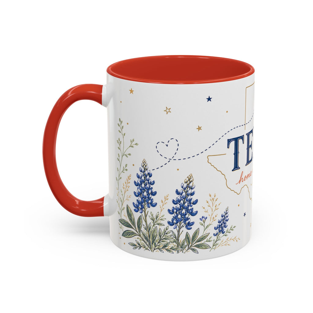 Texas State Map Mug | Bluebonnet Botanical Design, Home Reminder Coffee Cup
