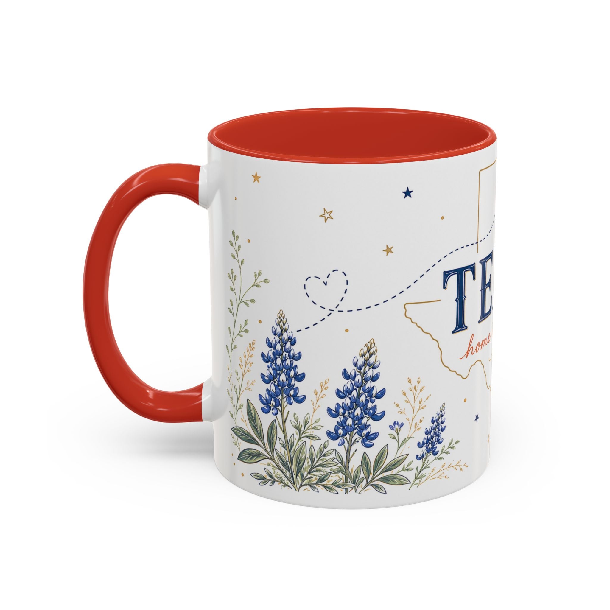 Texas State Map Mug | Bluebonnet Botanical Design, Home Reminder Coffee Cup