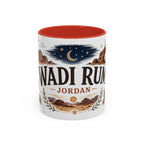 Wadi Rum Coffee Mug | Travel Destination Souvenir Gift | Accent Color Ceramic 11oz 15oz