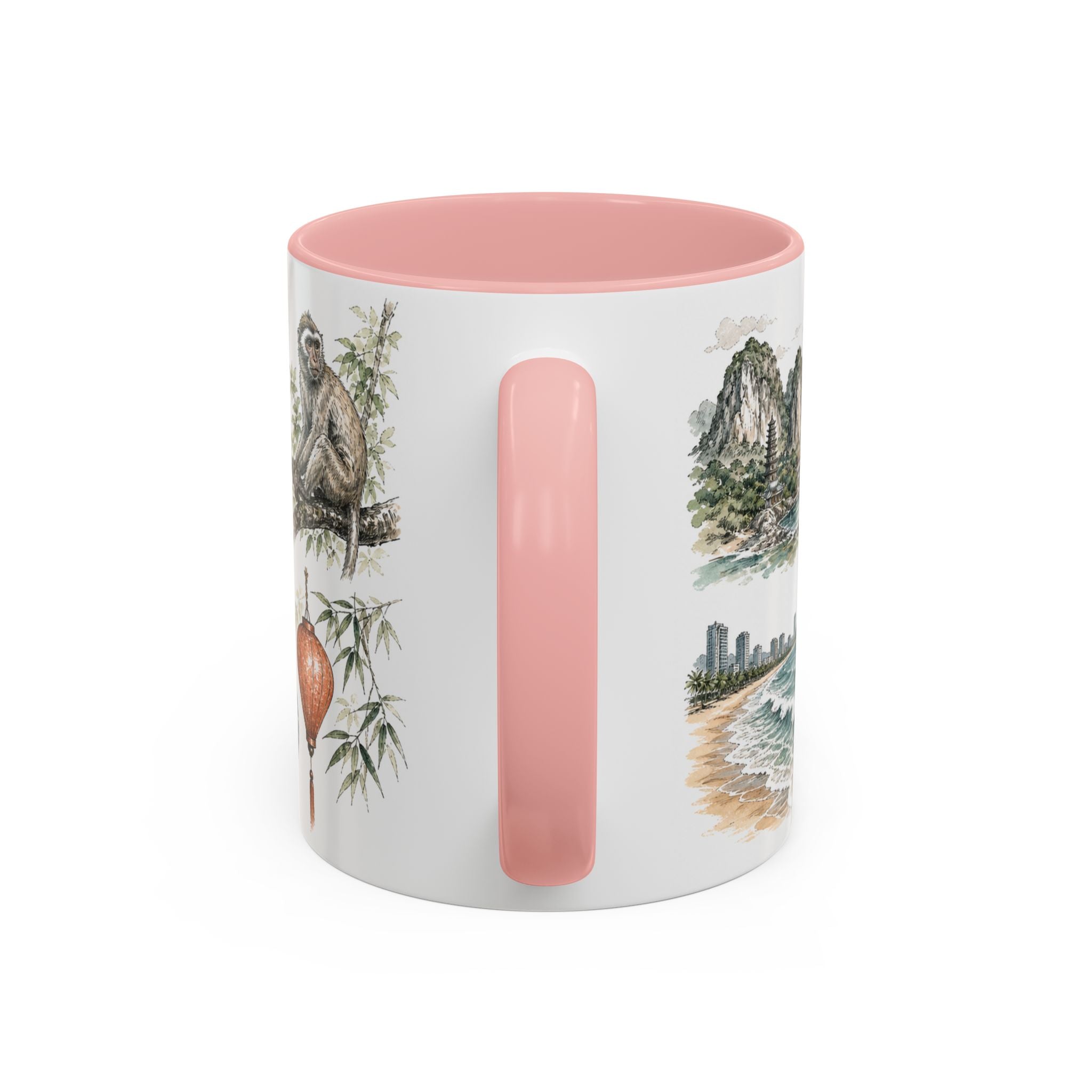Da Nang Coffee Mug | Vietnam Travel Souvenir | Vintage Illustrated City Gift | 11 oz 15 oz Accent Mug