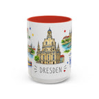 Dresden Illustrated Travel Mug | City Souvenir Accent Coffee Mug | 11oz 15oz Ceramic Cup