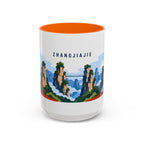 Zhangjiajie Coffee Mug | Travel Destination Souvenir Gift | Accent Color Ceramic 11oz 15oz