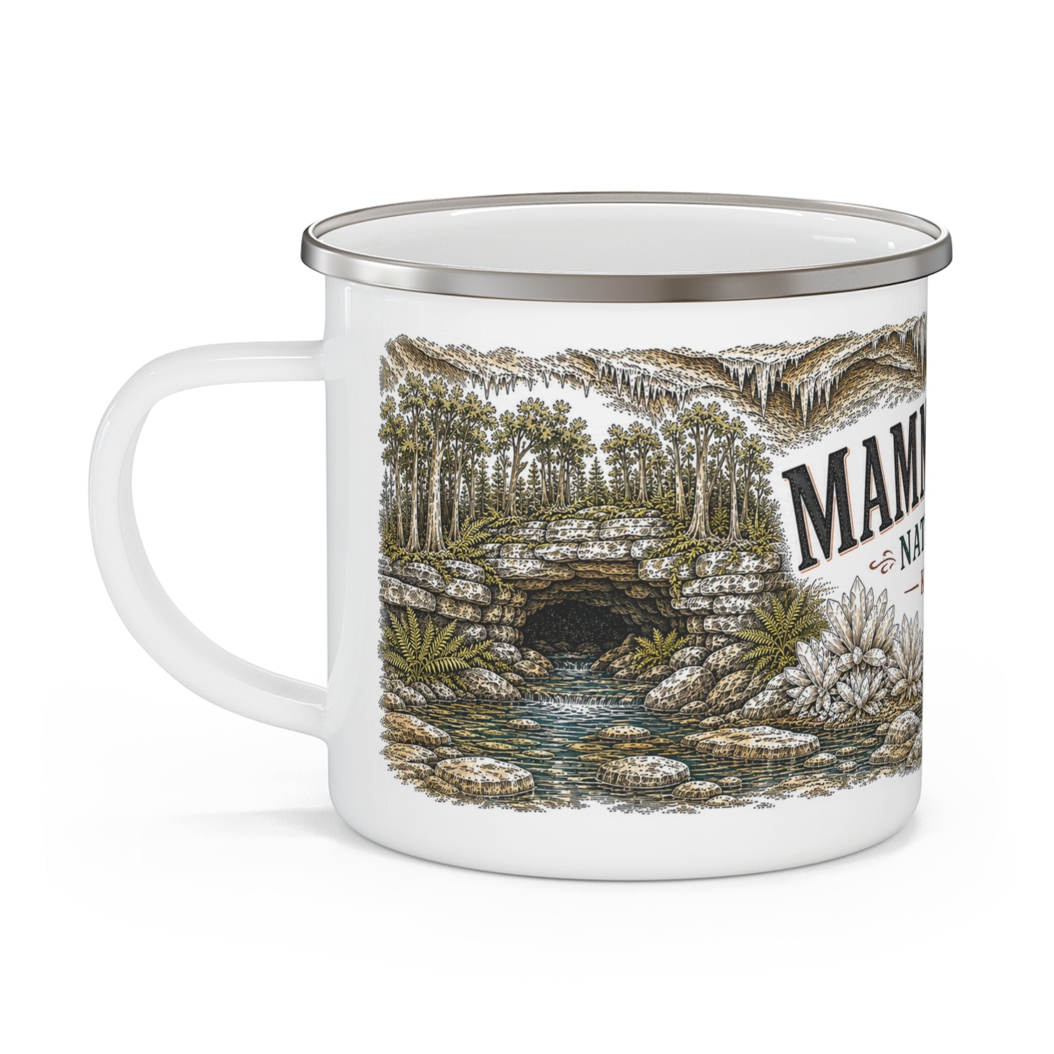 Mammoth Cave National Park Vintage Enamel Camping Mug | 12oz National Park Hiking Gift
